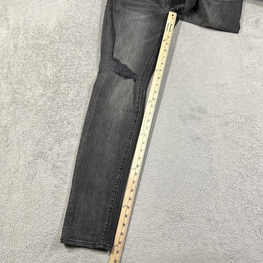 PRPS Le Sabre Jeans Mens 28x32 Stretch Slim Tapered Fit Distressed Black Wash